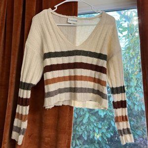 Striped Soft Sweater Fall Colors